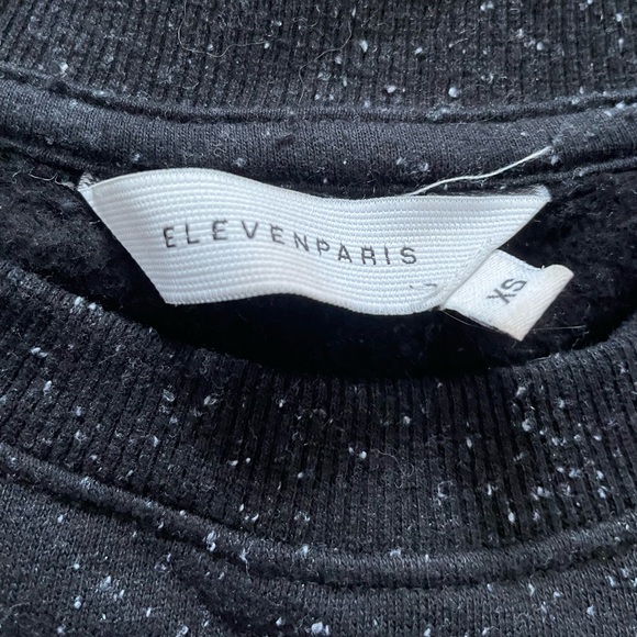 ELEVENPARIS Graphic Sweater [black with white specks] - Picture 2 of 2
